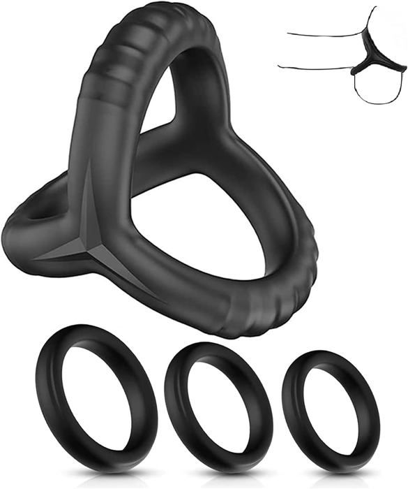Lot De 5 Anneaux En Silicone Souple - Jouets Érectiles Pour Hommes - Confort & Plaisir