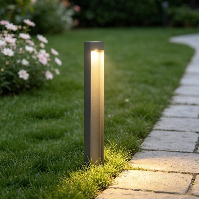 Mai & Mai Lampe sur Pied Extérieur Lapme Gris Foncé Lumière Extérieure 60x60x600mm Eclairage Extérieur IP65 Desgin BaldersLights