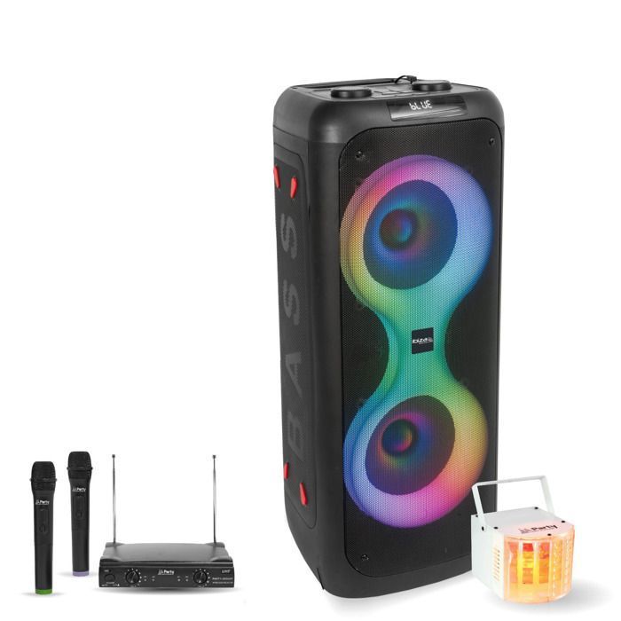 Ibiza Street-Wave-Max Enceinte Portable de 600W/12 sur Batterie avec