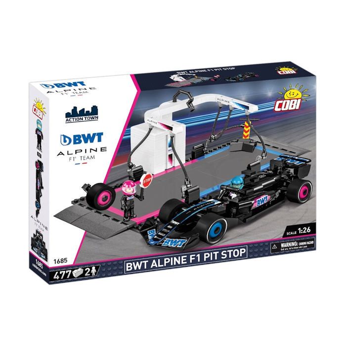 Jeu de construction - COBI - COBI 1685 - BWT Alpine F1 Pit Stop - Noir - À monter soi-même
