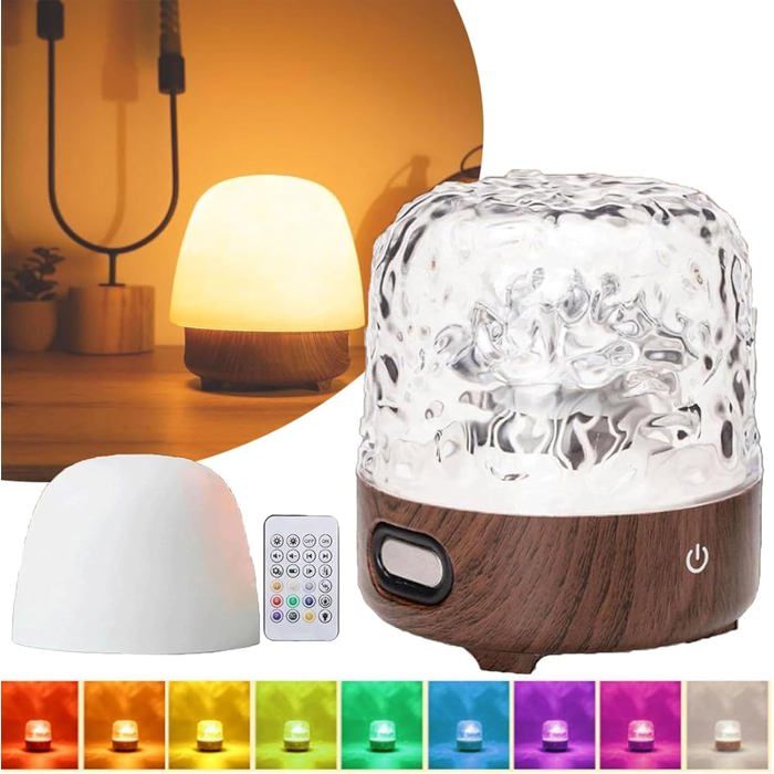 Lampe projecteur - KZQ - Vagues océaniques - Bluetooth - 16 couleurs - LED rechargeable