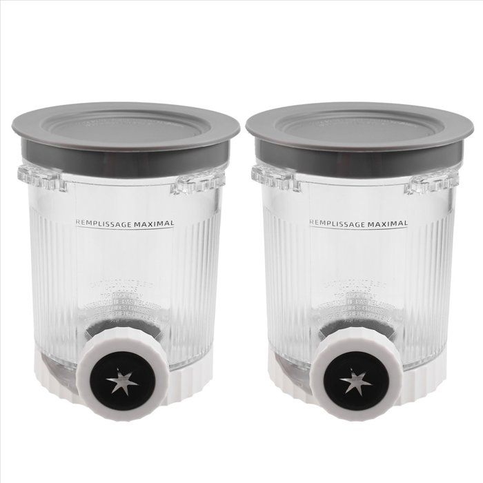 Lot de 2 Gobelets Compatibles avec pour les Machines à Glace et à Crème Glacée Molle pour Swirl de la Série NC700 Sans et Lavables