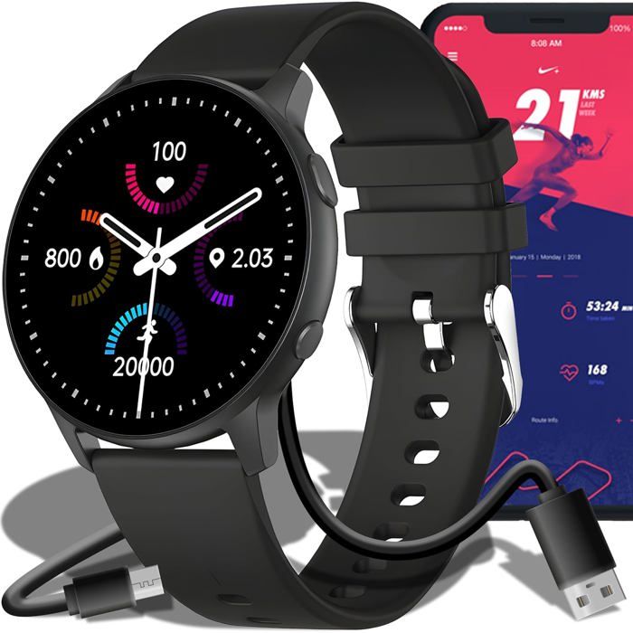 Montre Connectée Homme Femme 1.3 Pouces Écran Tactile Smart Watch Avec Bluetooth 5.0 Ip68 Étanche Fitness Montre 140Mah Trac[YS820]