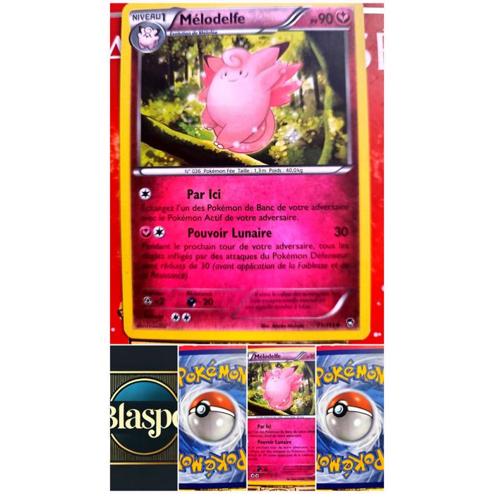 Carte Pokémon Mélodelfe 21/122 – Niveau 1 – PV 90 – Version française – Carte à l’unité