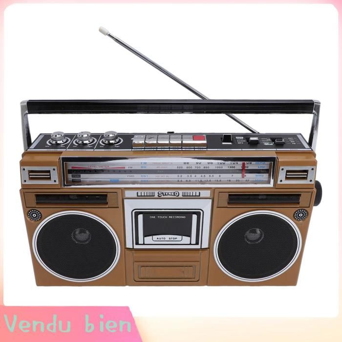 Garosa lecteur enregistreur de cassettes Lecteur de cassettes magnétophone Portable FM MW SW1 SW2 video lecteur Prise UE dorée