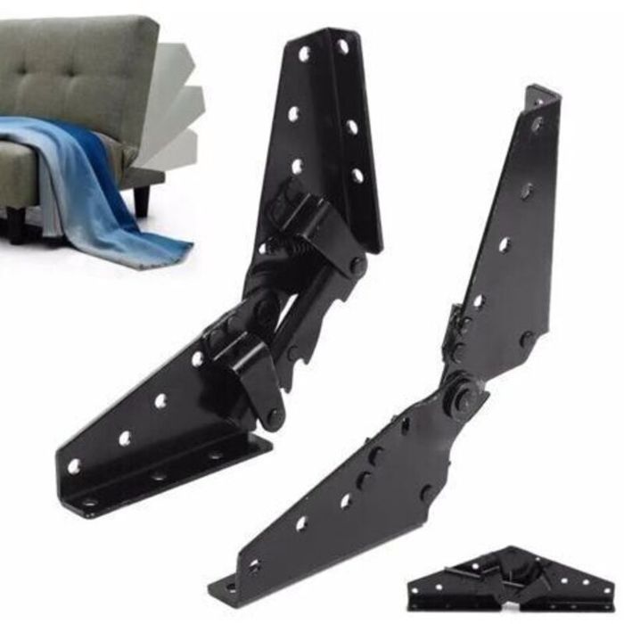 Charnière de meuble réglable lit pliant joint de canapé paresseux mécanisme dangle à 3 positions support 2 ensembles