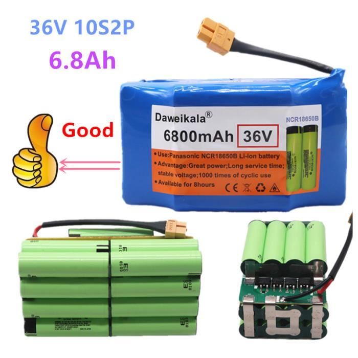 Batterie 10s2p lithium ion 36v, 100% ah, 6800mAh, pour scooter et voiture, 42v, 6800mah