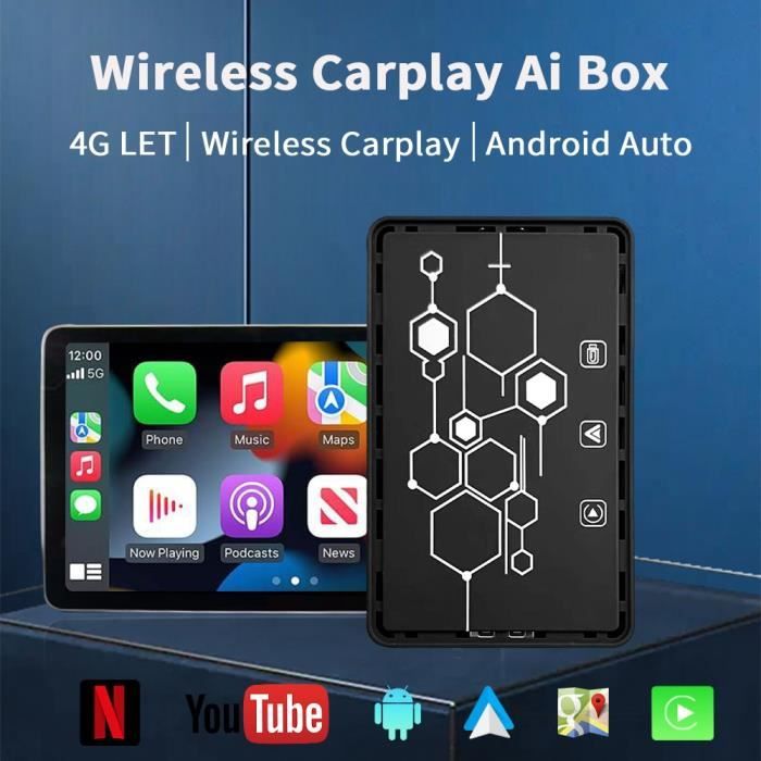 Adaptateur Sans Fil Carplay Ai Box, Android Auto, Pour Audi, Ben, Vw,  Apple, Netflix, , Lecteur Vidéo - Cdiscount Auto