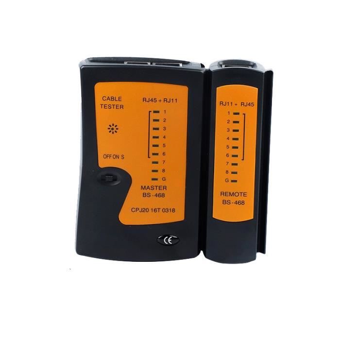 Testeur De Câble Réseau RJ45/RJ11 Multifonction – Vérificateur CAT5/6/7/8, Test à Distance Jusqu'à 500m
