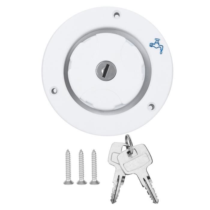 Entrée D'eau, Entrée D'eau Verrouillable, R De Filtre De Remplissage D'eau Douce, Pièces De Camping-car, Accessoires De Caravane Avec 2 Clés Pour Caravane, Remorque De Bateau