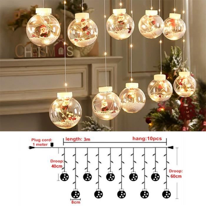 Guirlande Lumineuse - Rideau LED - Jaune - Décoration Noël - Fête Mariage