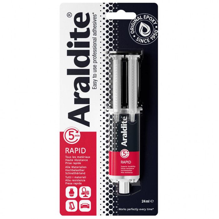 Colle époxy bi composant CYANOLIT Araldite Rapid 24 ml Prise rapide Haute résistance matériaux - vue 1
