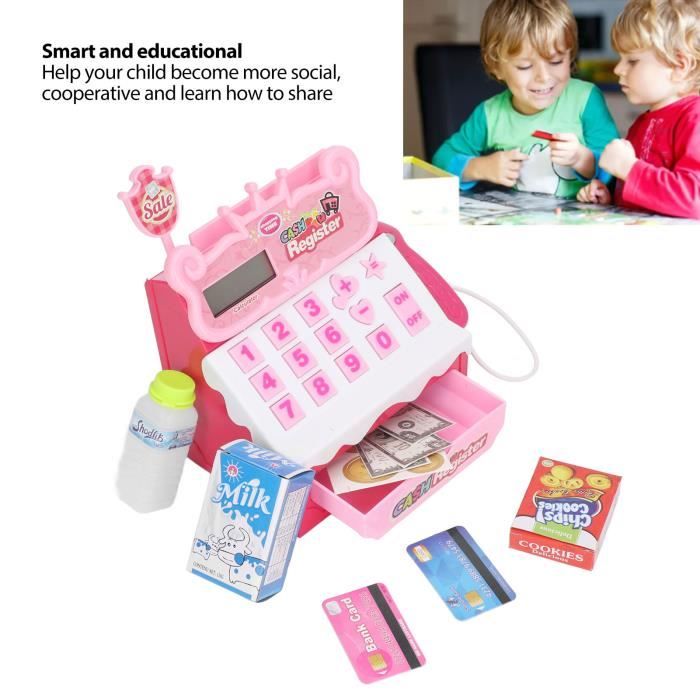 Atyao Jouet de caisse enregistreuse pour enfants Mini Caisse enregistreuse analogique jouet