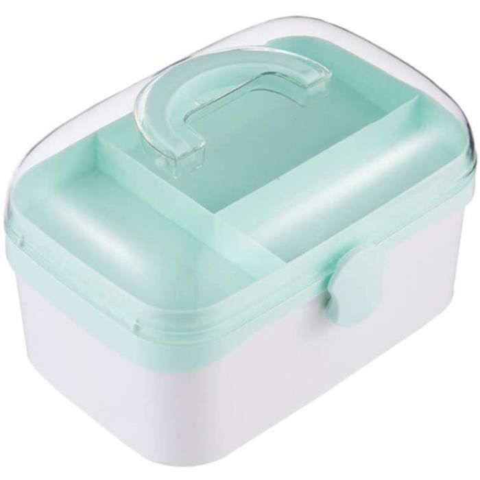 Valisette En Osier Synthétique Tissée à La Main - Boîte De Rangement Rétro - Pour Couture, Maquillage, Objets De Déco