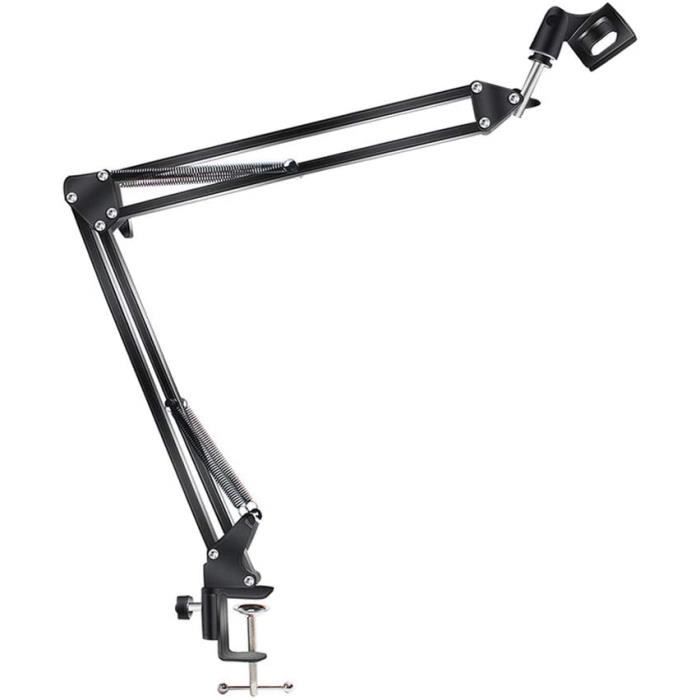 Pince De Table Pour Support Microphone - Métal, Serrage Puissant, Rotation 360°, Protection Caoutchouc - 13