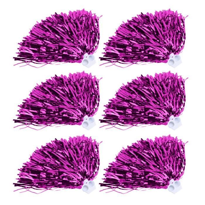 VGEBY1 6pcs Cheerleading Pompons//Pompons Girl Anneau,7 Couleurs Pom Pom Girl Cheerleader Jouet Violet