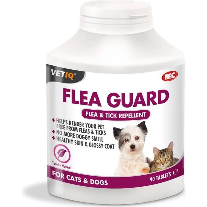vetiq comprimés garde anti-puces chats et chiens - 90 comprimés