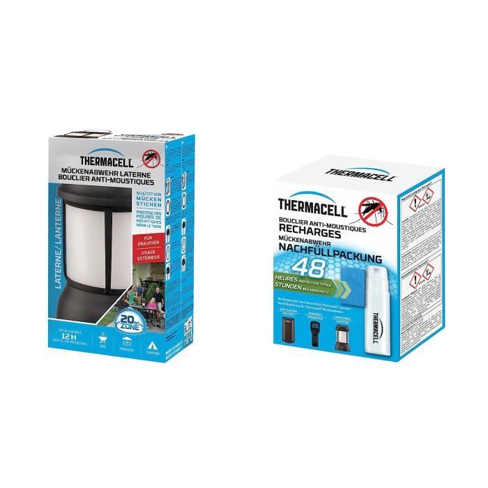 Thermacell Pack Diffuseur Lanterne + Recharges 48h Jusqu'à 60h d