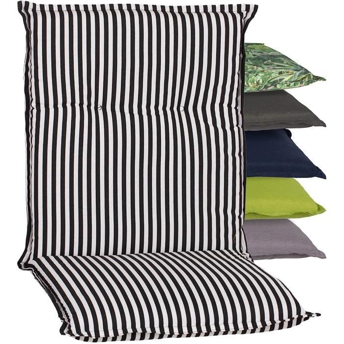 Coussin D'extérieur Barcelona Pour Fauteuil à Dossier Haut - Résistant Aux UV, Lavable Et Respirant - Motif Pissenlit Rouge - Fabriqué En UE