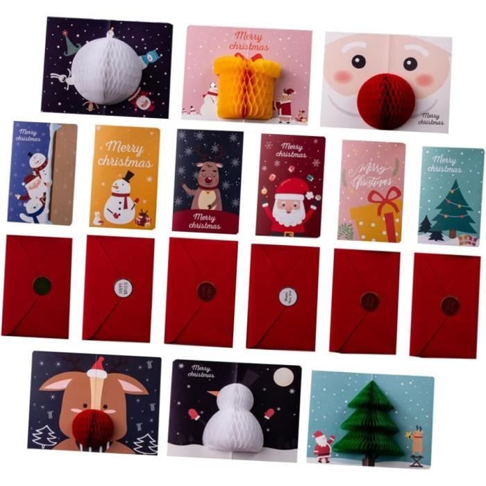Kit Création Cartes De Noël Katy Sue - 8 Cartes + Enveloppes + Décorations Prédécoupées