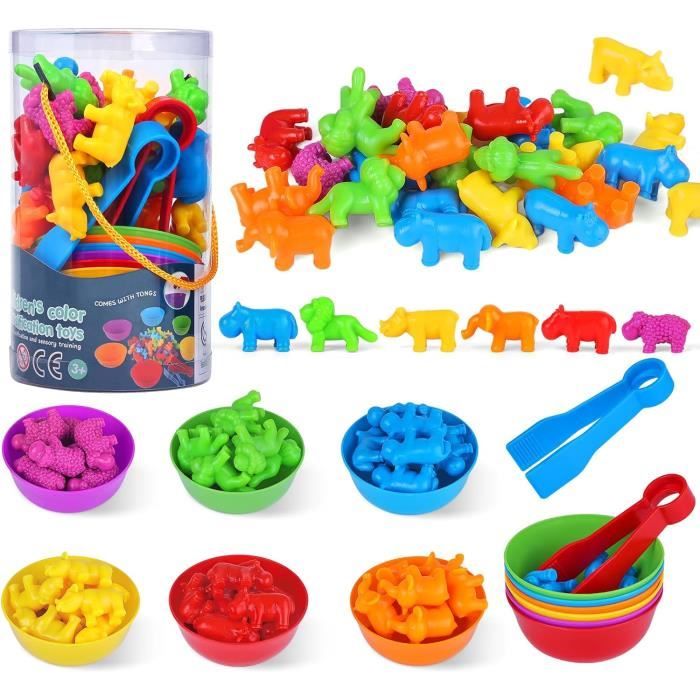 Learning Resources Dinosaures à Compter Jeu De 72 - Jouet Éducatif Montessori Couleurs Et Tri