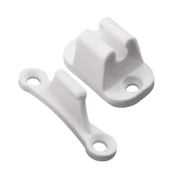 Bloc Porte Caravane 2 Pièces – Support En T Blanc Pour Camping-car, Remorque, RV – Fixation Facile Et Protection Des Murs