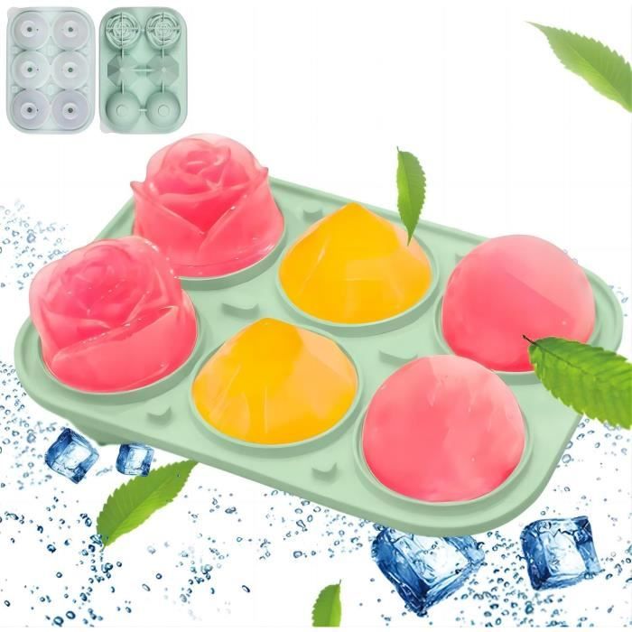Moule Glaçons Silicone Forme Originale - Pour Glaces, Chocolat Ou Savon - 8 Cavités - Food Safe