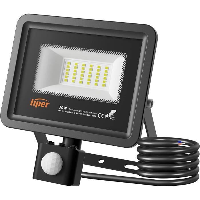 4PCS 30W Projecteur LED détecteur de mouvement,3000LM Projecteur LED