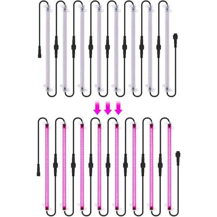 TopHomer Bandes Lumineuses De Croissance à DEL Pour Plantes D'intérieur, 430 Nm + 660 Nm, Lumière Rouge Bleue Mixte, 9 Niveaux, Minuterie 3/9/12h, 4 Modes D'interrupteur, Lampe De Culture Pour Plantes