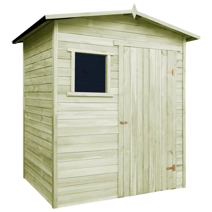 abri de jardin 1 5 x 2 m bois de pin impregne cdiscount jardin