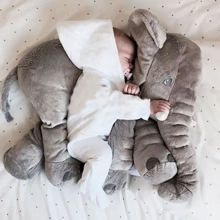 60cm Cute Baby Enfants Elephant Elephant En Peluches Oreiller Throw Coussin En Jouets De Sommeil Bebe Cadeaux Gris Achat Vente Peluche Cdiscount