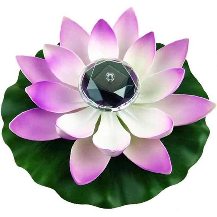 Lumière De Lotus Solaire Pond Lotus Léger Lotus Artificiel LED Lampe Solaire Piscine Paysage