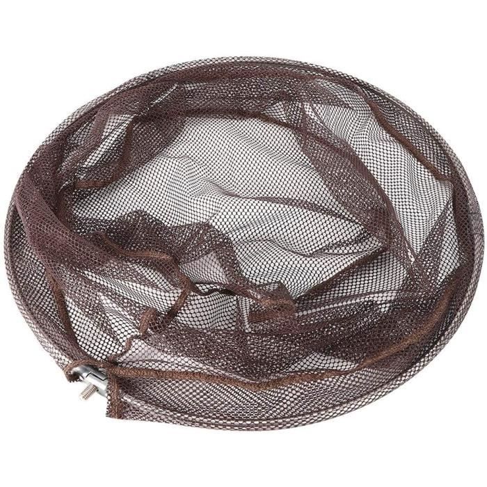 Épuisette Pêche Truite - Manche Bois - Filet Nylon - Accessoire Pêche à La Mouche