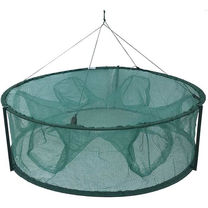 Piège à Filet De Pêche Pliable - Forme Parapluie, 4/16 Trous - Pour Poissons, Crevettes, Crabes - Facile à Utiliser