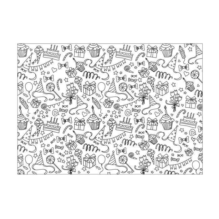 Set De Table A Colorier Anniversaire Party 10 Pieces Coloriage Activite Diy Cdiscount Jeux Jouets