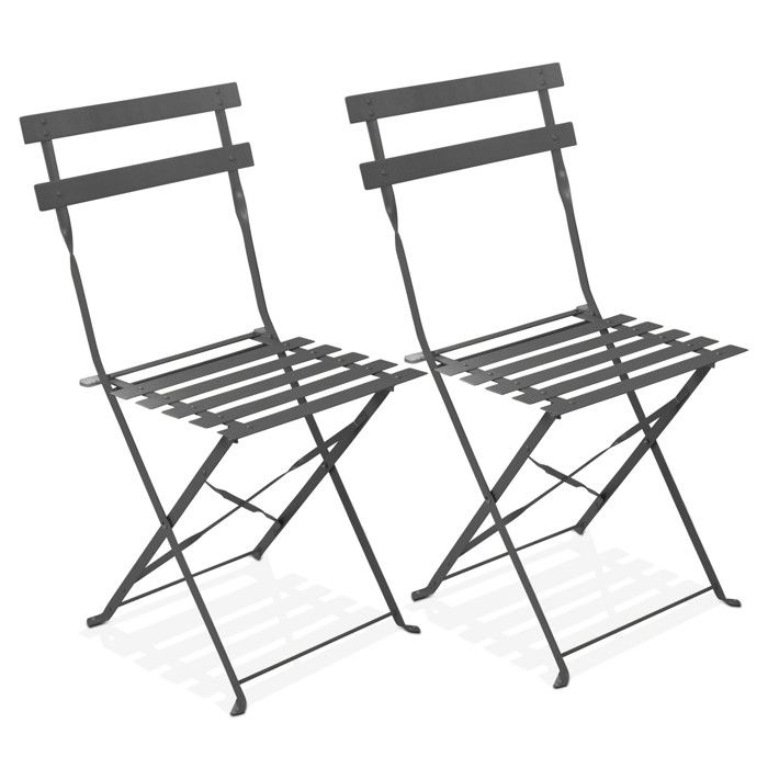 Lot De 2 Chaises Pliantes Bistrot Pour Jardin Et Terrasse Achat Vente Fauteuil Jardin Lot De 2 Chaises Bistrot Cdiscount