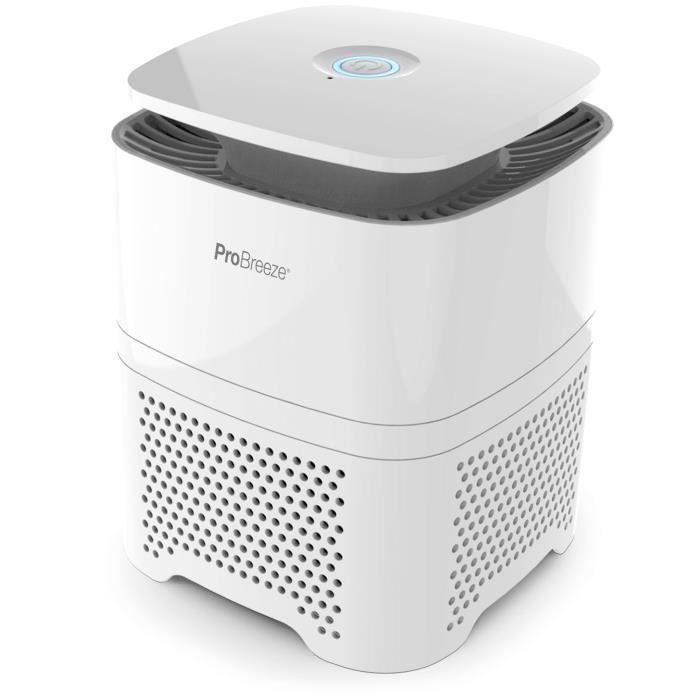 PRO BREEZE Purificateur d'air - - 4 en 1 - True HEPA - Filtre &agrave; Charbon Actif - Ions N&eacute;gatifs