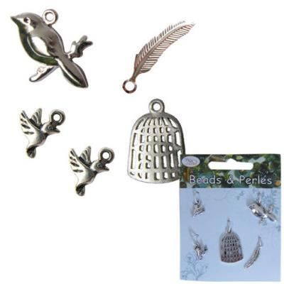 DICOSMETIC 80 Breloques Colibri En Laiton - Pour Création De Bijoux DIY - 2 Couleurs