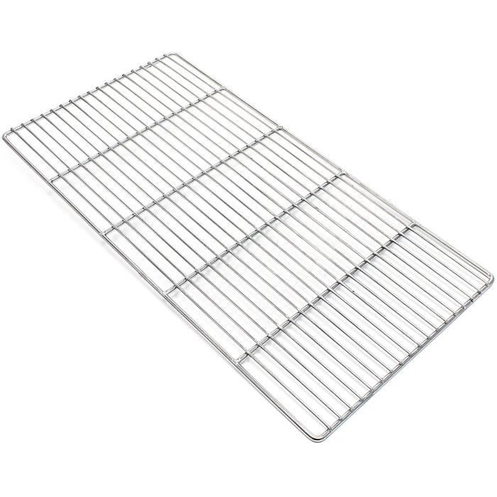 Grille Barbecue Rectangulaire 58x30cm Acier Chromé Avec Poignées Bois - I LOVE BBQ RUECAB