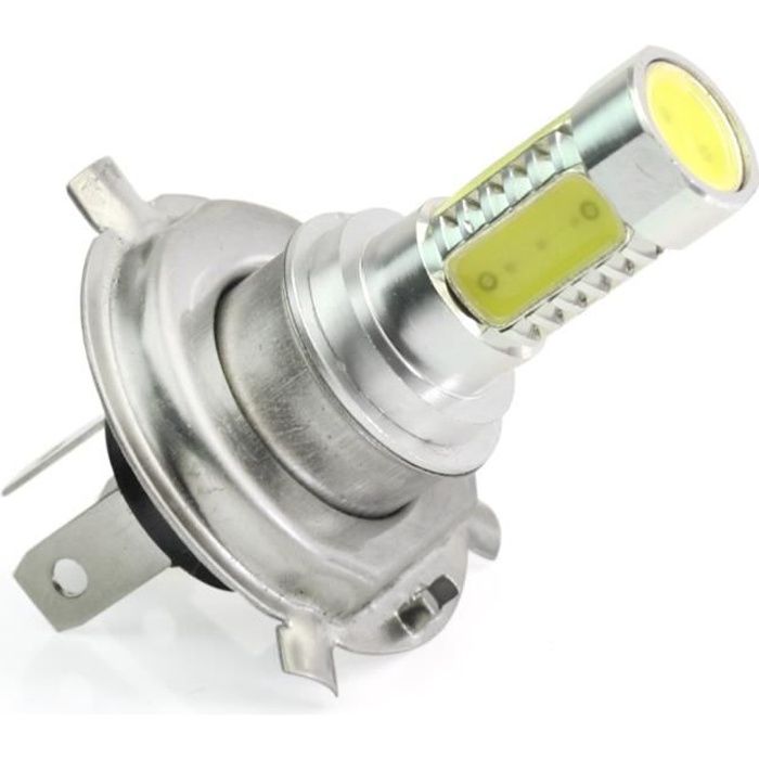 H4 Led Ampoule Lampe Eclairage Feux Blanc 12v Phare Conduire