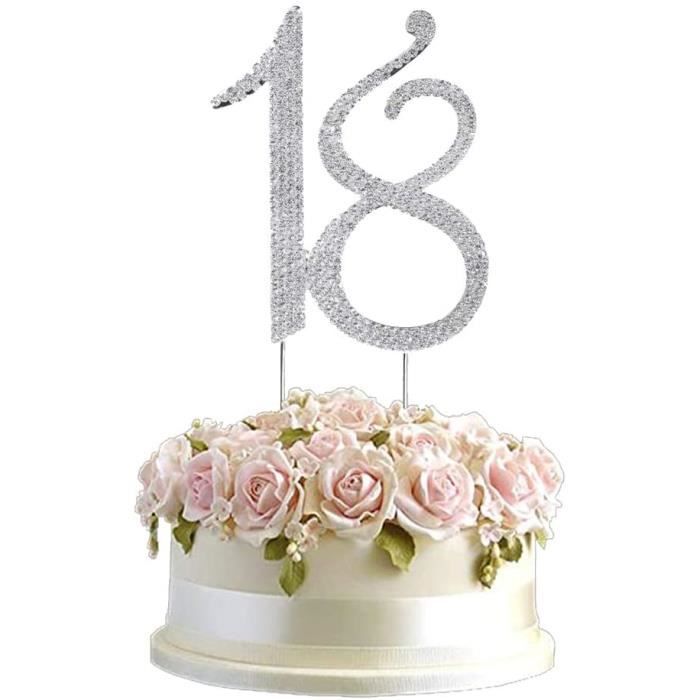 Decoration De Gateau Strass 18 18 Ans Gateau Strass Decoration De Gateau 18e Anniversaire Utilise Pour La 18e Fete D Anniversaire Cdiscount Maison