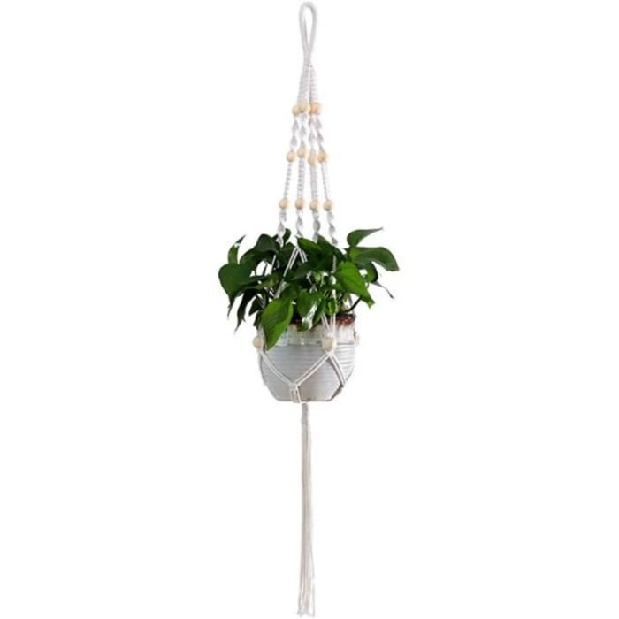 Suspensions Macramé Pour Plantes Nuluxi - Lot De 2 Jardinières Suspendues Style Bohème