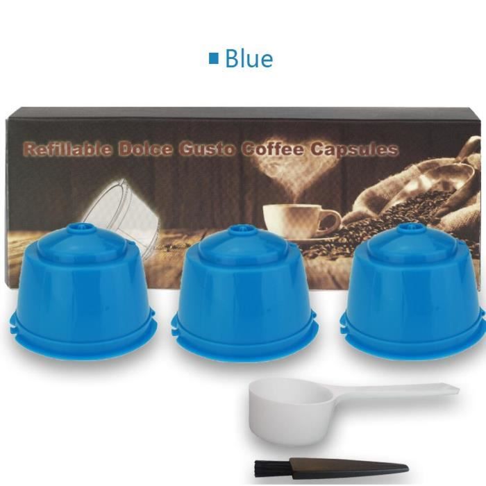 6 Capsules Café Réutilisables Pour Dolce Gusto - Compatibles, Avec 2 Cuillères Et 2 Brosses - Économiques Et écologiques
