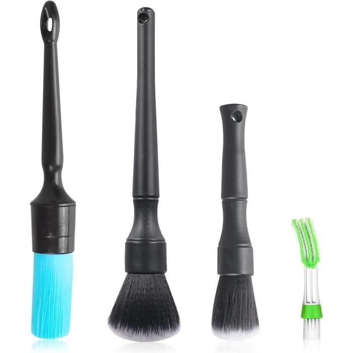 Nettoyant Moteur Essence Pinceau Nettoyage Voiture, 5pcs Auto Brosse De Nettoyage, Detailing Brush Set Pour La Voiture Pinceaux Detailing Auto