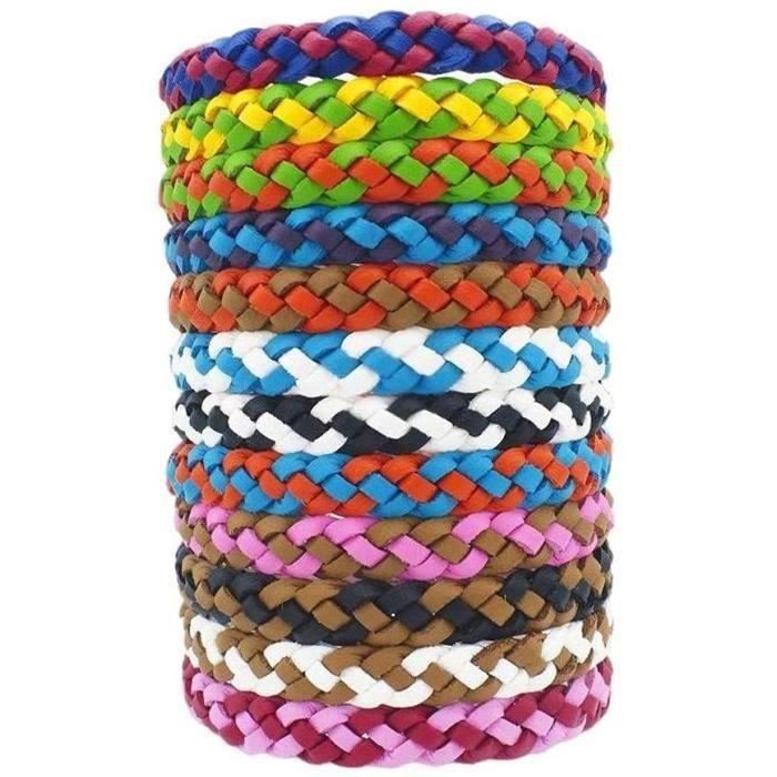 Mallofusa ® Lot de 12 paires de bracelets colorés en coton pour sports de plein air