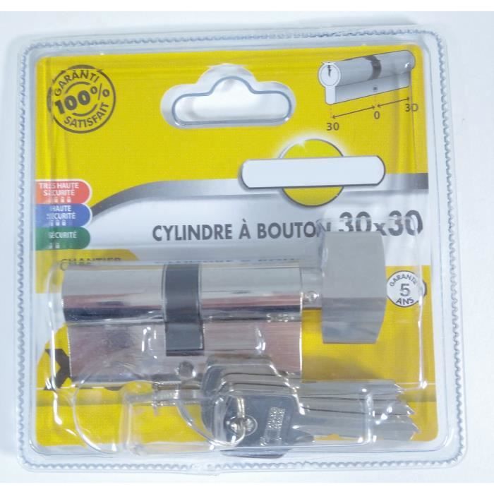 Cylindres D6PS simples variés en laiton nickelé 5 clés ABUS