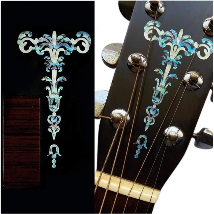 Inlay Stickers Tête De Guitare Sea Swallow (G/D) - Autocollants Incrustations Amovibles