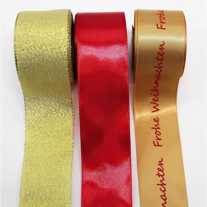 Ruban De Satin De 100 Mètres - Pour Travaux Manuels, Mariage, Saint-Valentin, Baptême, Anniversaire, Fête, 25 Mm - Jaune