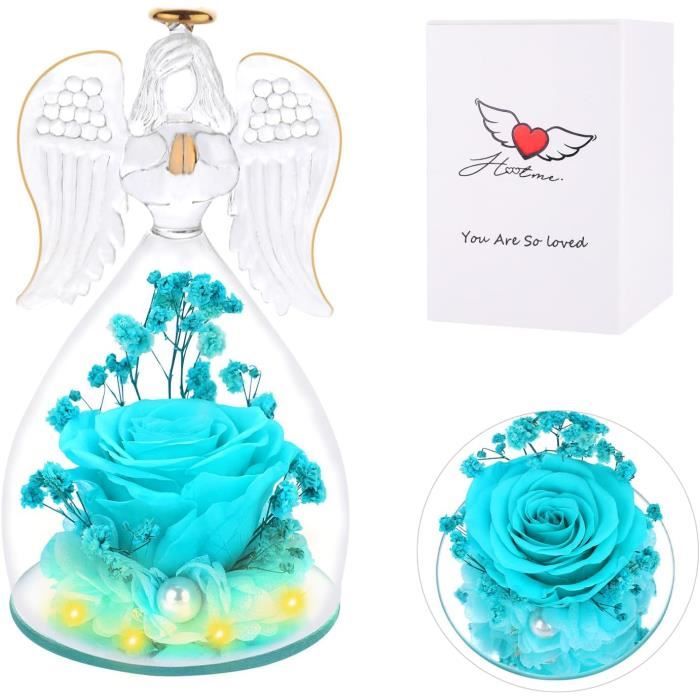 Figurine en cristal Ange avec roses Cadeau pour maman