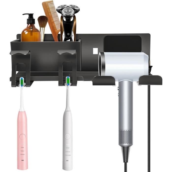 Support Magnétique Pour Sèche-cheveux SUNJULY - Sans Perçage, Aluminium, Autocollant 3M, Universel, Pour Salle De Bain Ou Salon - 2